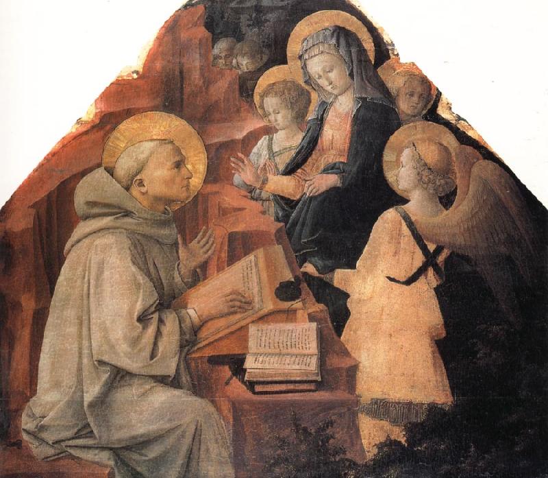 Fra Filippo Lippi St Bernard's Vision of the Virgin oil painting image